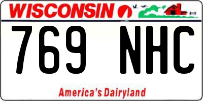 WI license plate 769NHC