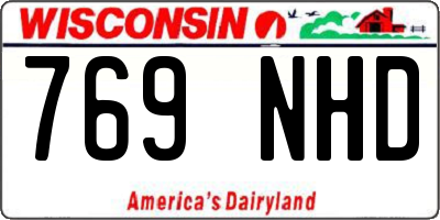 WI license plate 769NHD