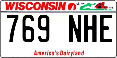WI license plate 769NHE