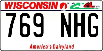 WI license plate 769NHG