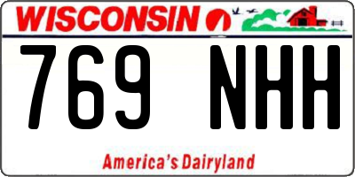 WI license plate 769NHH