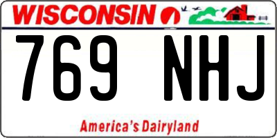 WI license plate 769NHJ