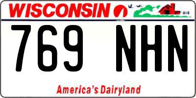 WI license plate 769NHN