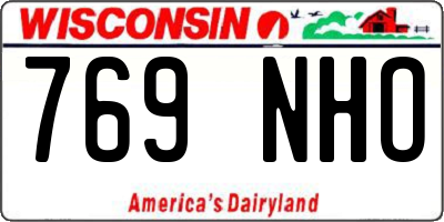 WI license plate 769NHO