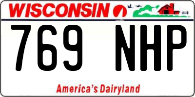 WI license plate 769NHP