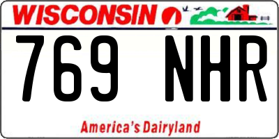 WI license plate 769NHR