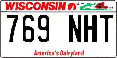 WI license plate 769NHT
