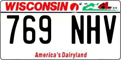 WI license plate 769NHV