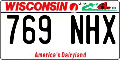 WI license plate 769NHX