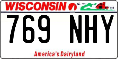 WI license plate 769NHY