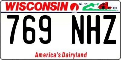 WI license plate 769NHZ