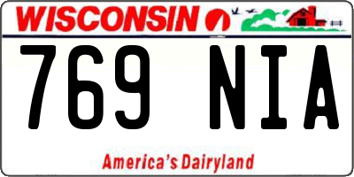 WI license plate 769NIA