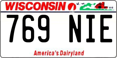 WI license plate 769NIE