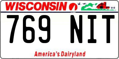 WI license plate 769NIT