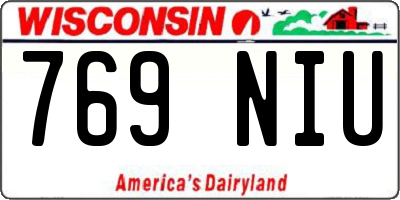 WI license plate 769NIU
