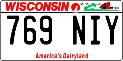 WI license plate 769NIY