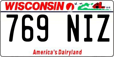 WI license plate 769NIZ