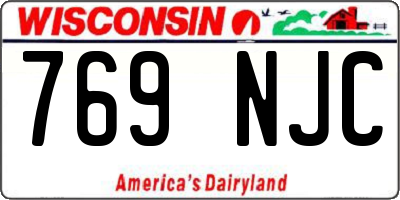 WI license plate 769NJC