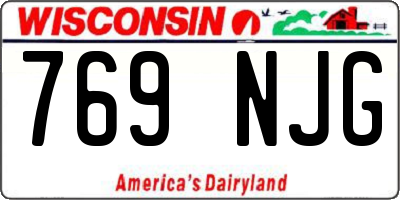 WI license plate 769NJG