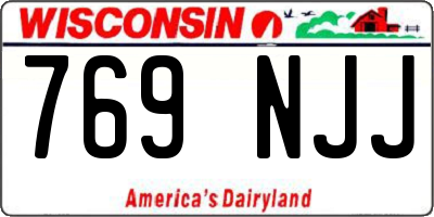 WI license plate 769NJJ