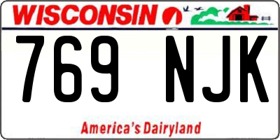 WI license plate 769NJK