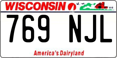 WI license plate 769NJL