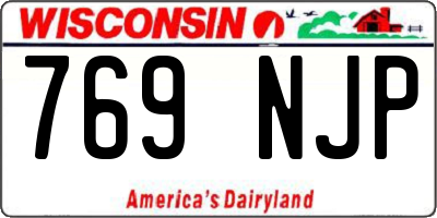 WI license plate 769NJP