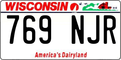WI license plate 769NJR