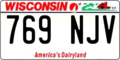 WI license plate 769NJV