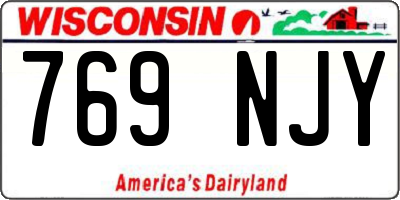 WI license plate 769NJY