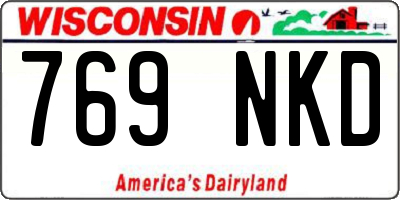 WI license plate 769NKD