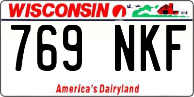 WI license plate 769NKF