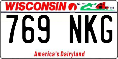 WI license plate 769NKG