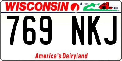 WI license plate 769NKJ