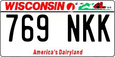 WI license plate 769NKK