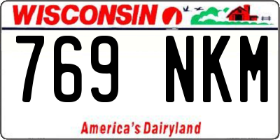 WI license plate 769NKM
