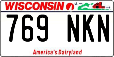 WI license plate 769NKN