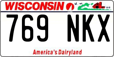 WI license plate 769NKX