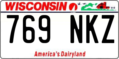 WI license plate 769NKZ