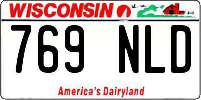 WI license plate 769NLD