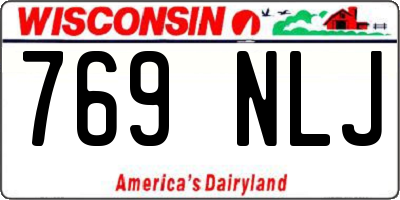 WI license plate 769NLJ