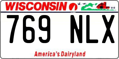 WI license plate 769NLX