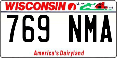 WI license plate 769NMA