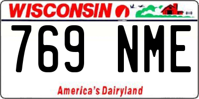 WI license plate 769NME
