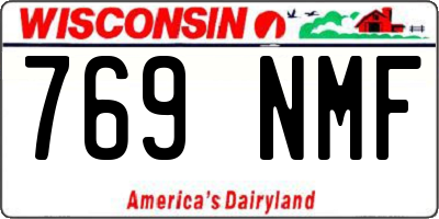 WI license plate 769NMF