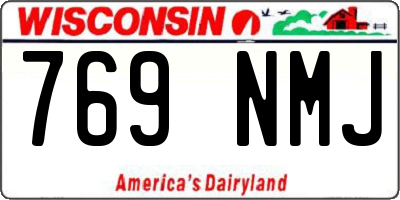 WI license plate 769NMJ