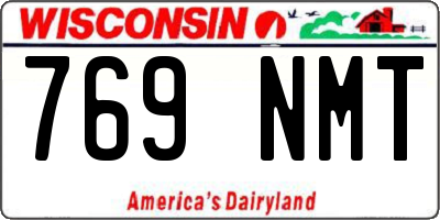 WI license plate 769NMT