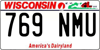 WI license plate 769NMU