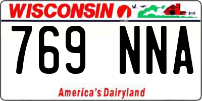 WI license plate 769NNA