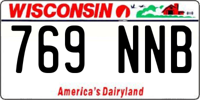 WI license plate 769NNB